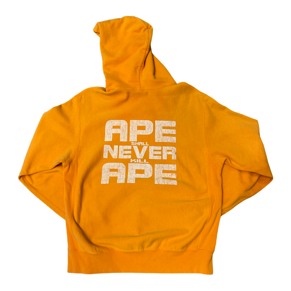 Bape Collage Logo Orange Hoodie