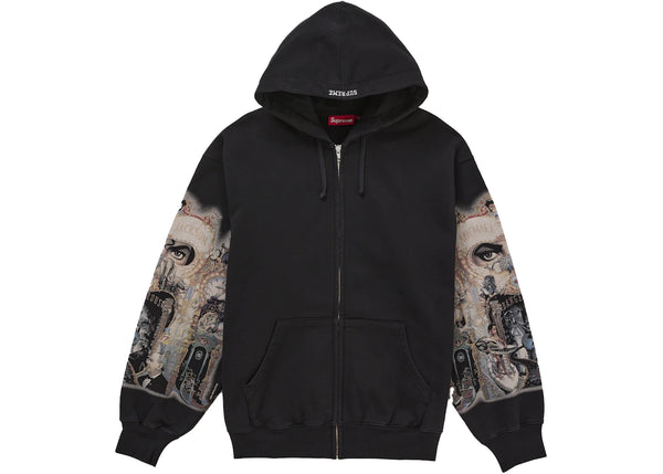 Supreme Michael Jackson Dangerous Zip Up Hooded Sweatshirt Black