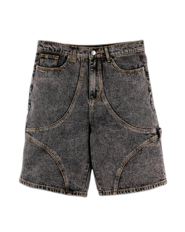 Common Studios 'Star' Washed Denim Short in Charcoal