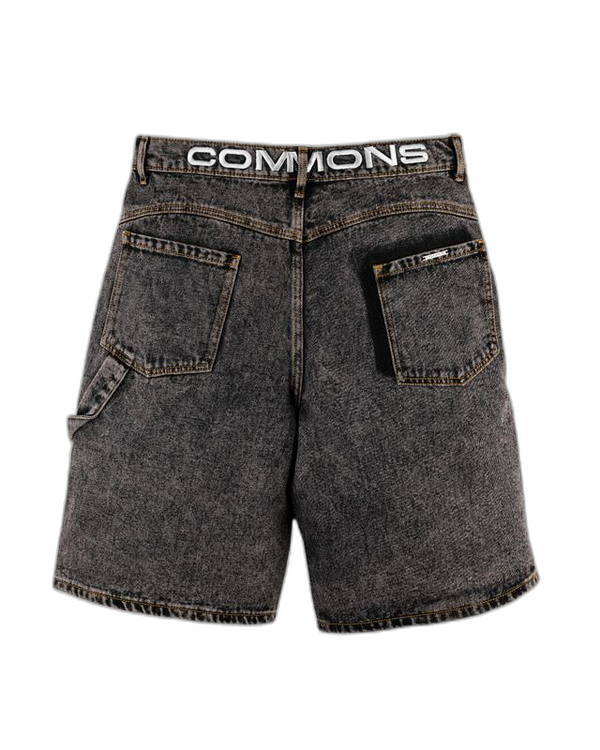 Common Studios 'Star' Washed Denim Short in Charcoal