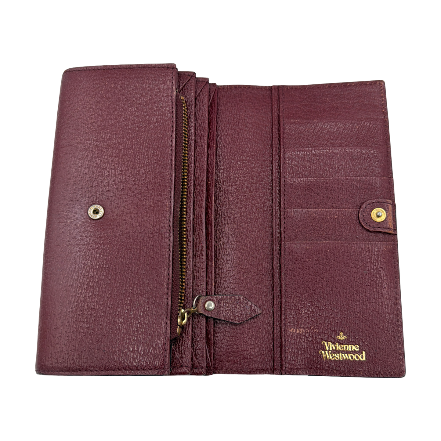 Vivienne Westwood Big Logo Plum Long Wallet