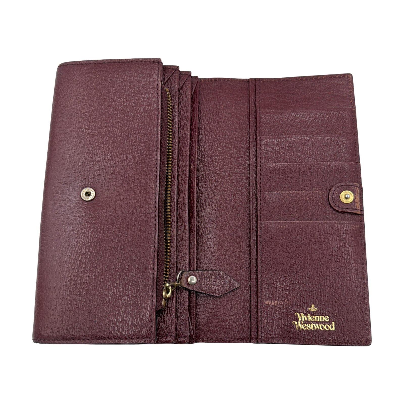 Vivienne Westwood Big Logo Plum Long Wallet