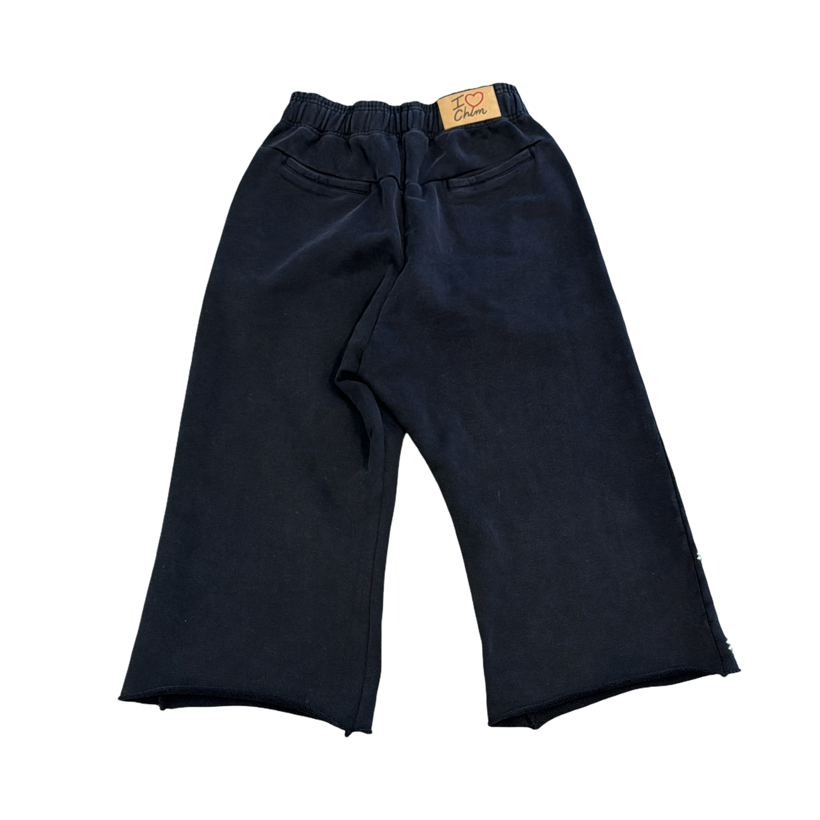 HMDD Flower Studded 3/4 Shorts Black