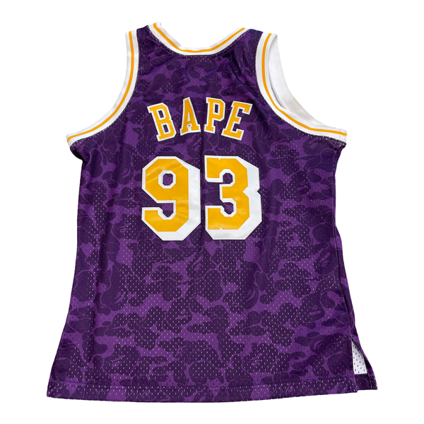 BAPE x Mitchell & Ness Los Angeles Lakers Jersey 'Purple'