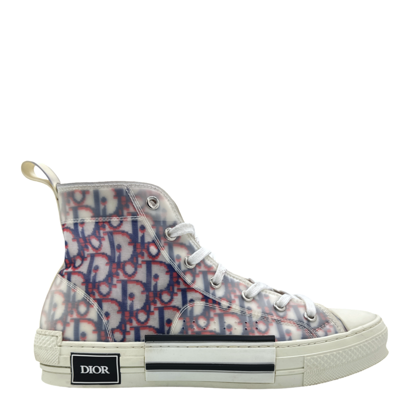 Dior B23 High Dior Oblique Blue Red Shoe