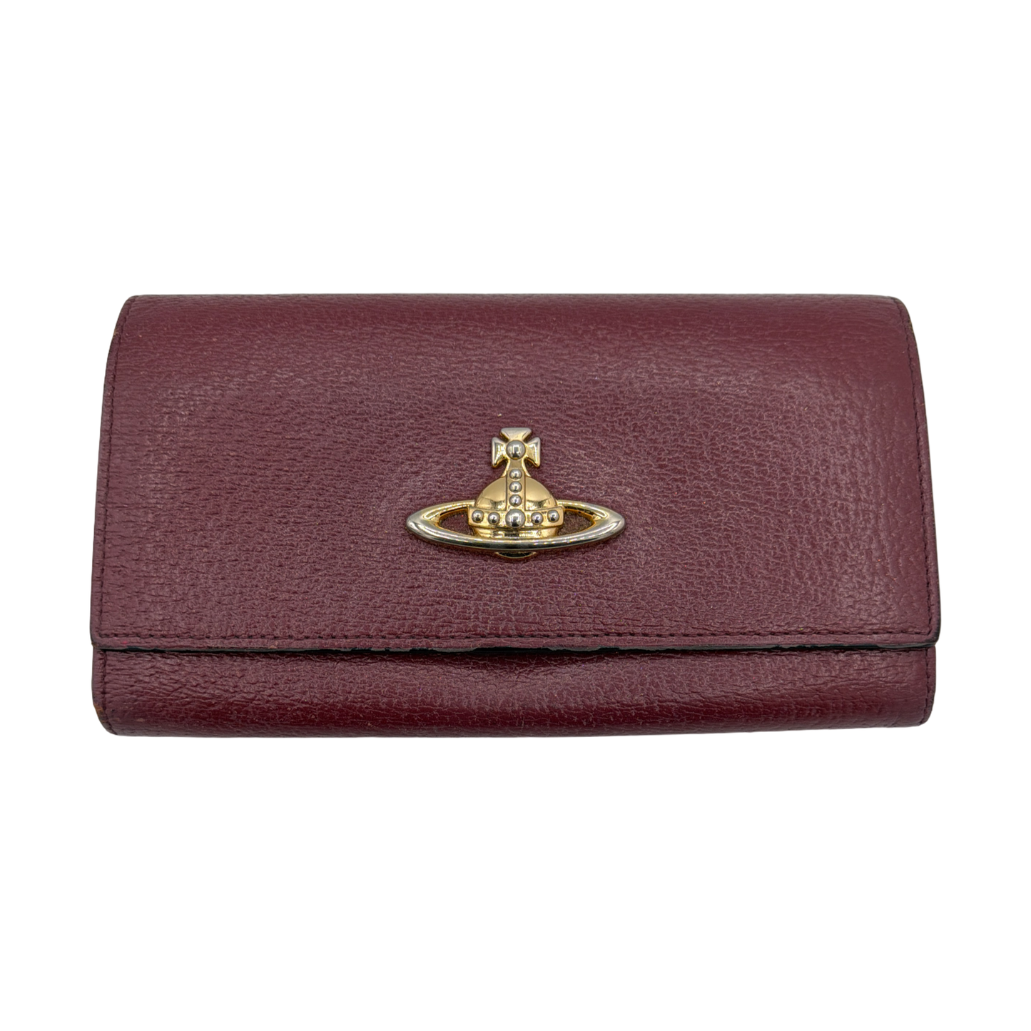 Vivienne Westwood Big Logo Plum Long Wallet