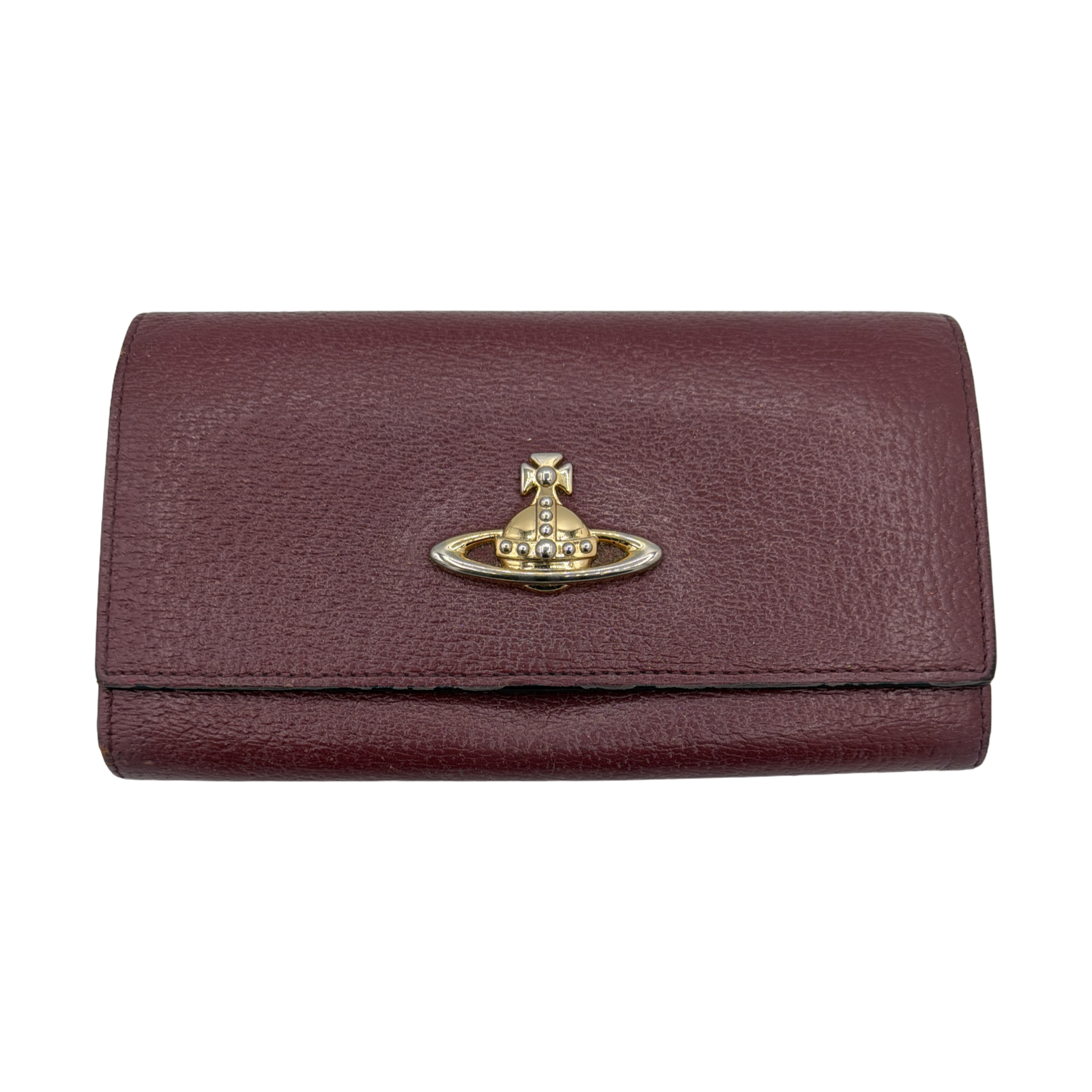 Vivienne Westwood Big Logo Plum Long Wallet