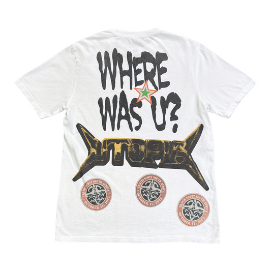 Travis Scott Circus Maximus Asia Exclusive Was U White Tee