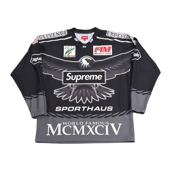 Supreme Eagle Moto Jersey Black