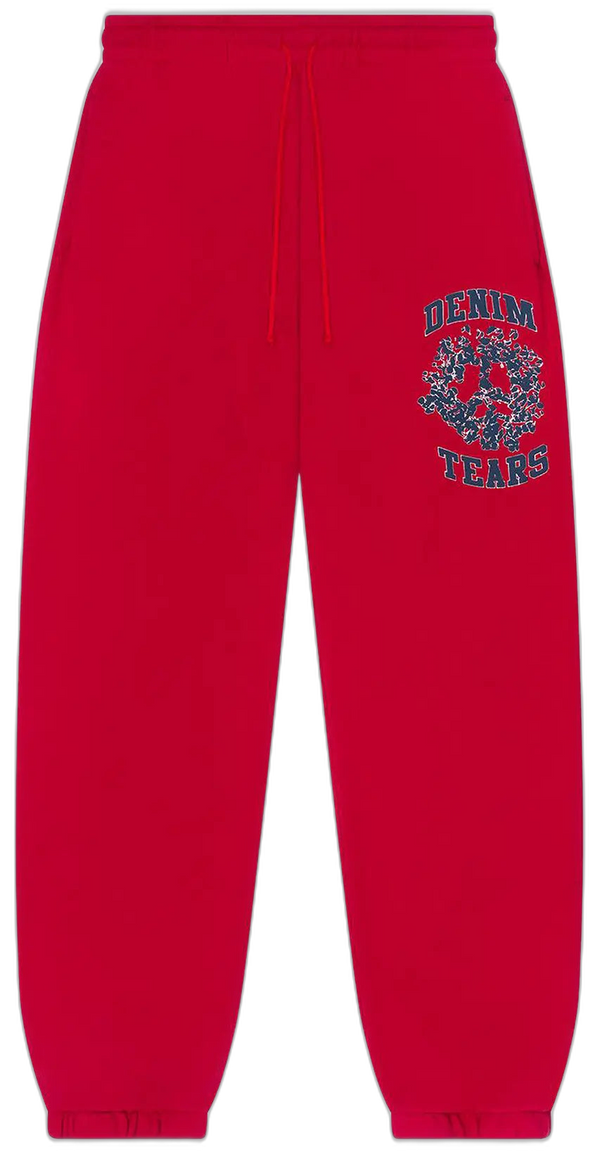 Denim Tears Denim University Sweatpants 'Red' - Trendy and Comfortable