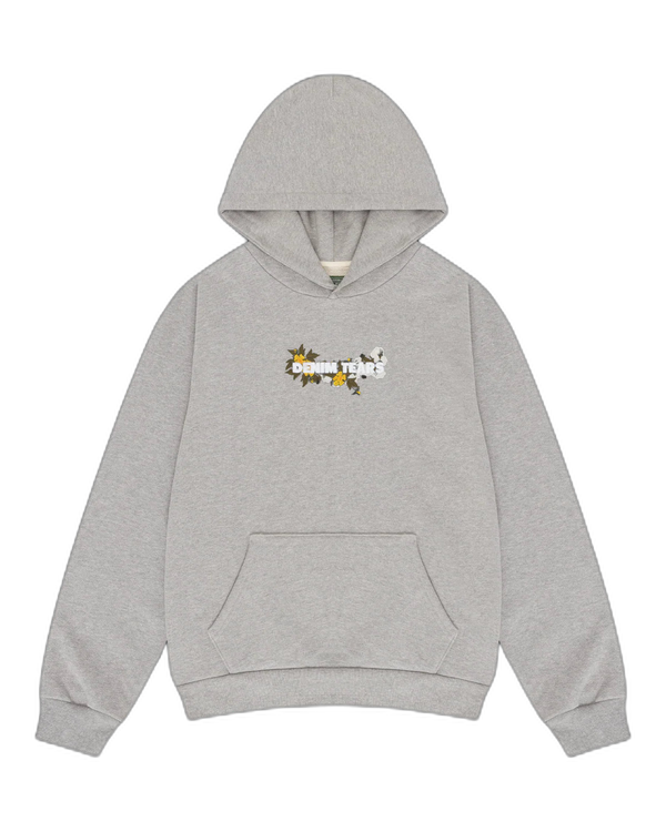 Denim Tears Embroidered Logo Hoodie in Grey