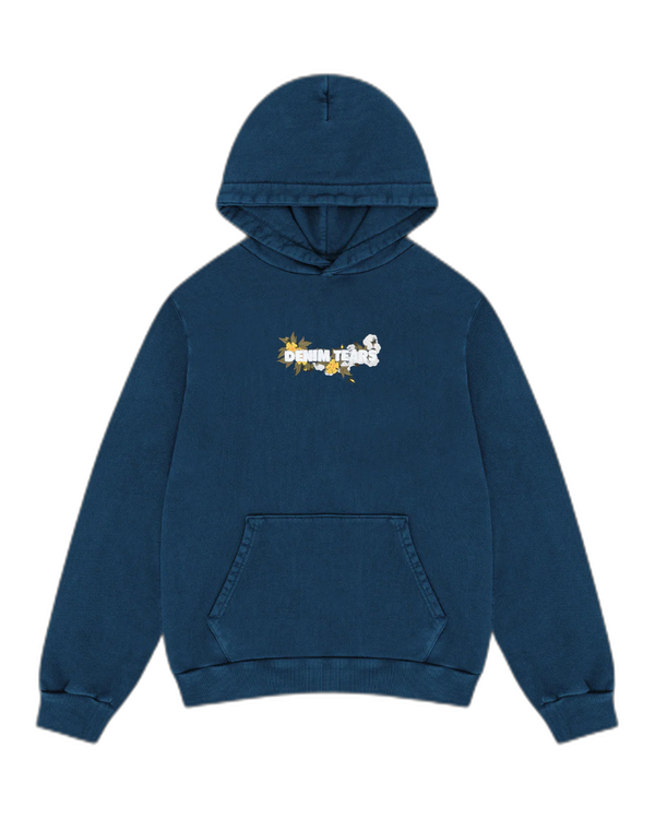 Denim Tears Embroidered Logo Hoodie Navy