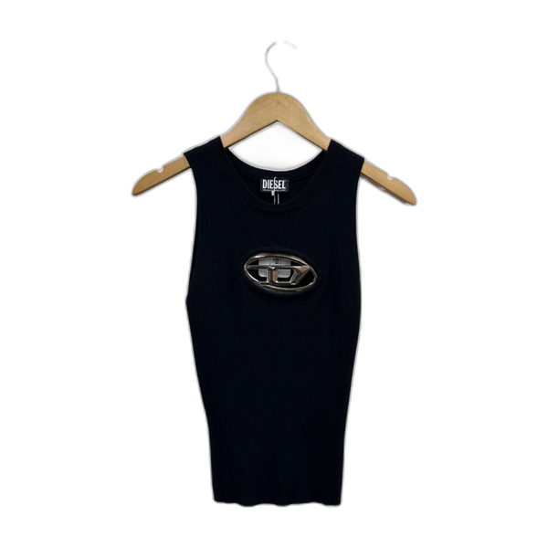 Diesel Sleeveless Black Top - Stylish and Versatile