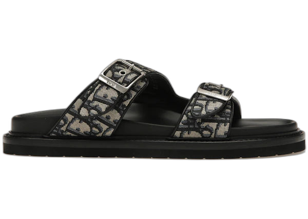 Dior Aqua Sandal Beige Black Dior Oblique Jacquard - EU42