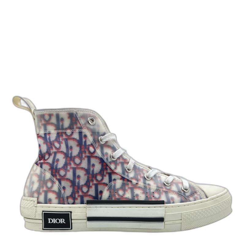 Dior B23 High Dior Oblique Blue Red Shoe