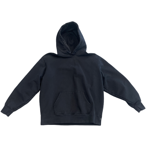 Supreme Satin Appliqué Hooded Sweatshirt (FW25) Black