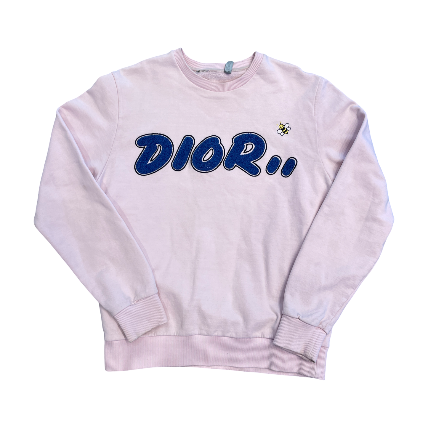 Dior x Kaws Rug Patch Logo Sweatshirt Pink