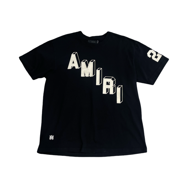 Amiri 23 Diagonal Logo T Shirt Black