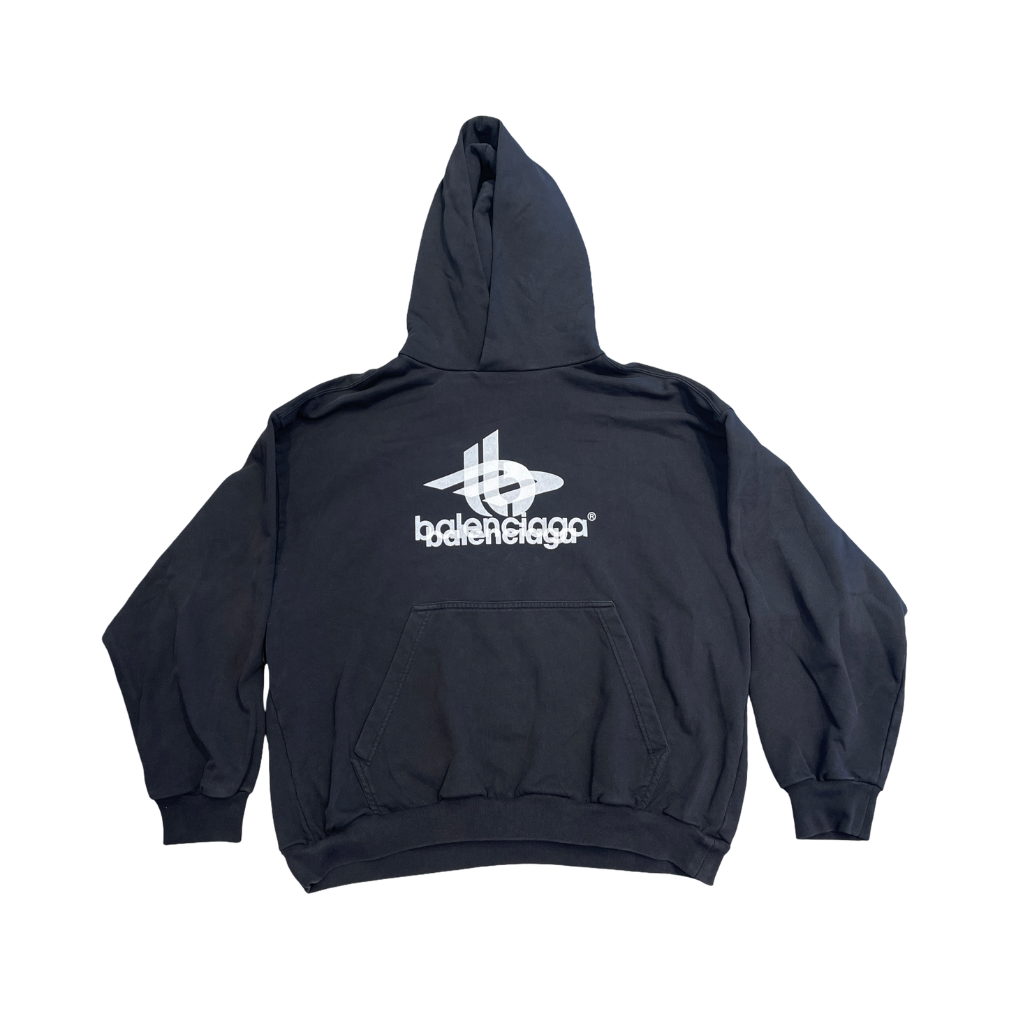 Balenciaga B Layered Logo Hoodie