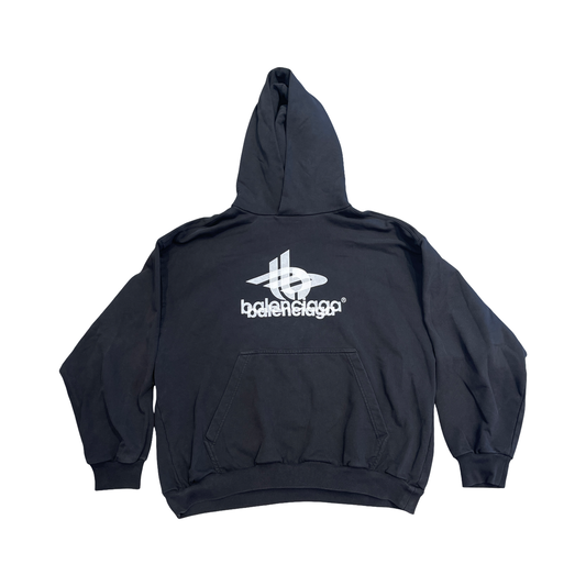 Balenciaga B Layered Logo Hoodie
