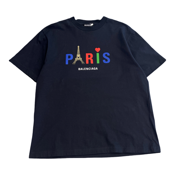 Balenciaga Paris Eiffel Logo T Shirt