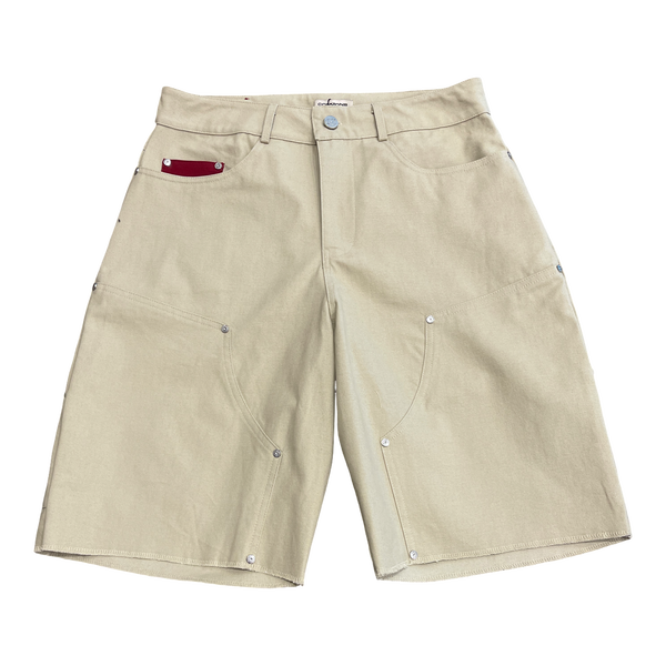 Commons Double Knee Canvas Short Cream