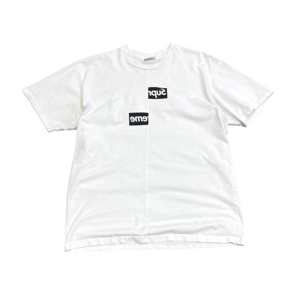 Supreme Comme des Garcons SHIRT Split Box Logo Tee White