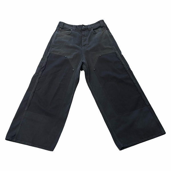 Balenciaga Ripped Off Baggy Jeans Carpenter Wide Leg