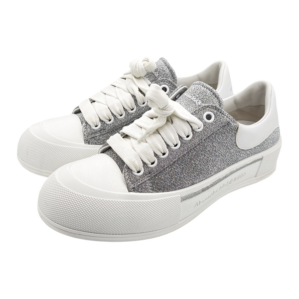 Alexander McQueen Oversized Silver Holographics Glitter (Women's)