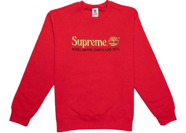 Supreme Timberland Crewneck Red