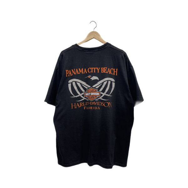 Harley Davidson Panama Beach Florida Black Tee