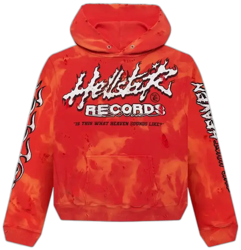 Hellstar Records Pullover Hoodie 'Lava' - Stylish and Comfortable