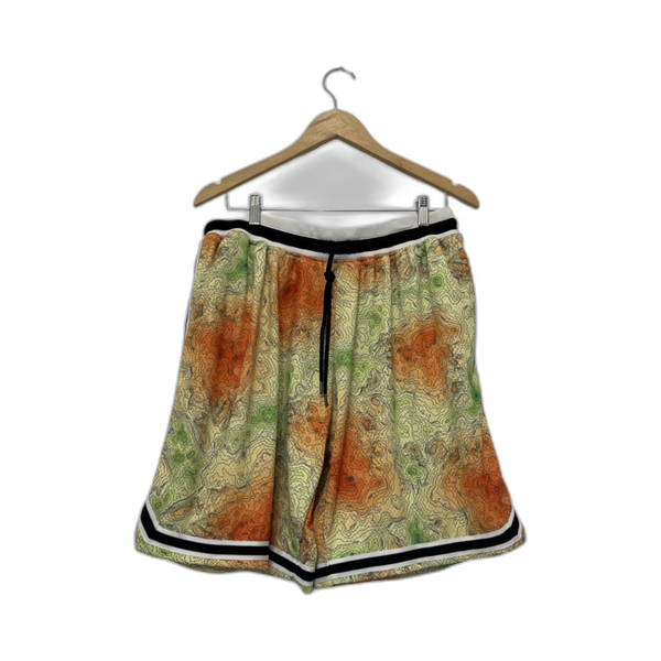 John Elliott Game Shorts Topo Graphic - Pre-Owned Size L