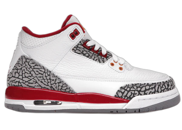 Jordan 3 Retro Cardinal (GS) - Youth Size 5.5Y
