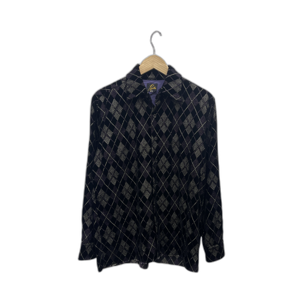 Needles Black/Purple Button Up Shirt