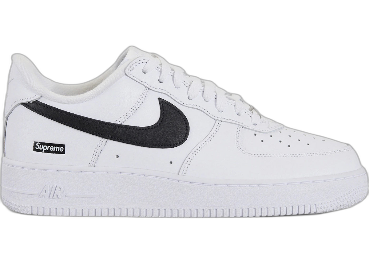 Nike Air Force 1 Low Supreme White Black - Classic Streetwear Sneakers