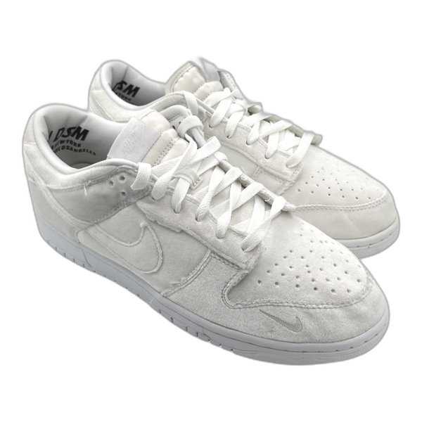 Nike Dunk Low Dover Street Market Triple White Velvet - Pre-Owned