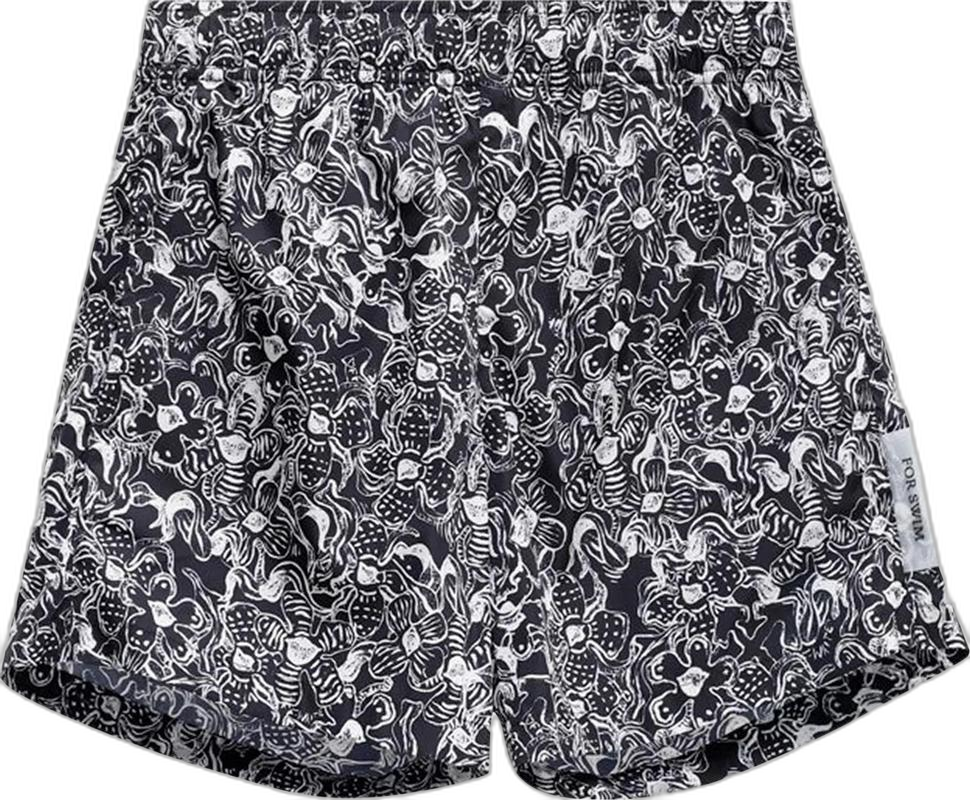 Off-White Floral Swimshorts 'Dark Blue'