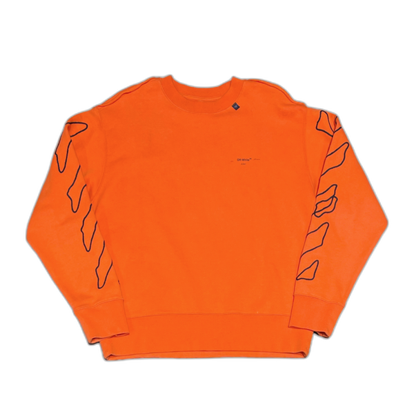 Off-White Scribble Arrows Sweatshirt in Orange - Pre-Owned XS