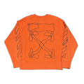Off-White Scribble Arrows Sweatshirt in Orange - Pre-Owned XS