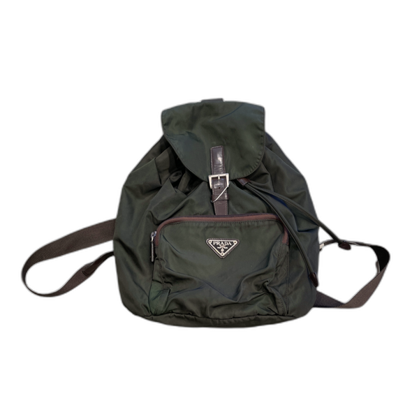 Prada Green Zainetto Backpack Bag - Luxury Fashion Accessory