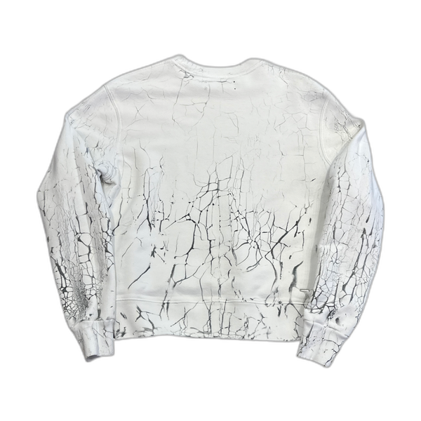 Amiri Logo Cracked Logo Sweatshirt Cream