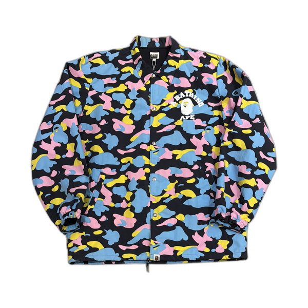 Bape Cotton Candy Multi Camo Relaxed Fit Coach Jacket