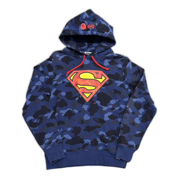 BAPE x DC Superman Color Camo Pullover Hoodie