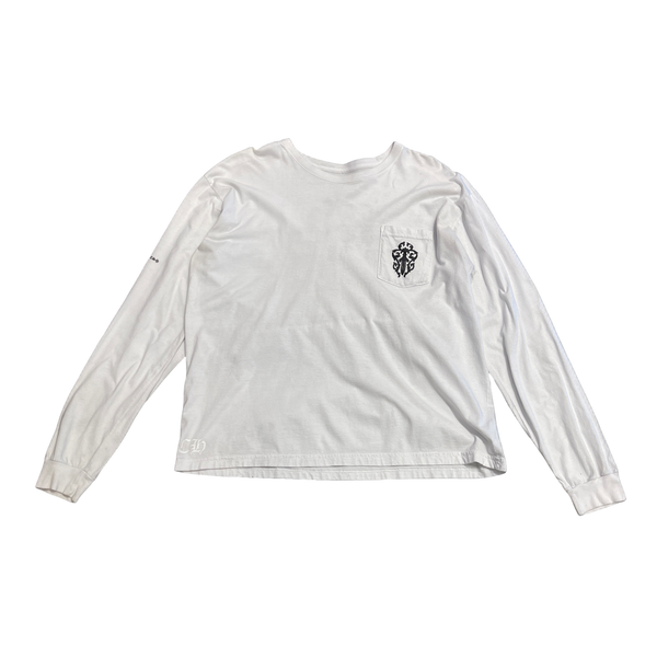 Chrome Hearts White L/S Half Dagger Tee