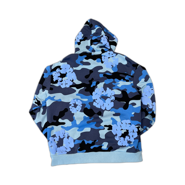 Denim Tears The Cotton Wreath Zip Sweatshirt Blue Camo