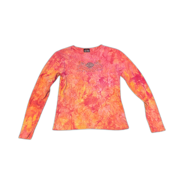 Harley Davidson Pink Tie Dye L/S