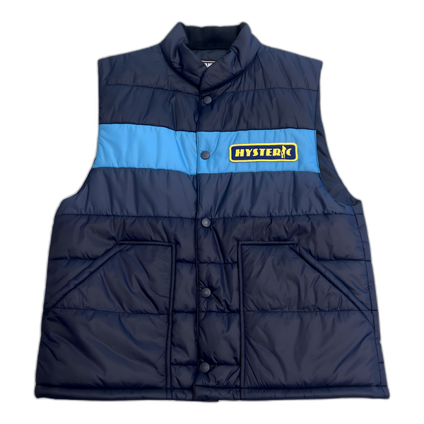 Hysteric Goodyear Badge Logo Vest Blue Black