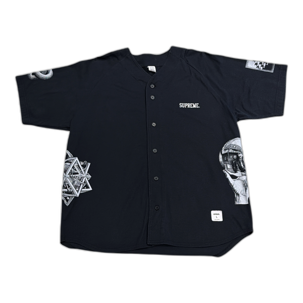 Supreme MC Escher Baseball Jersey Black