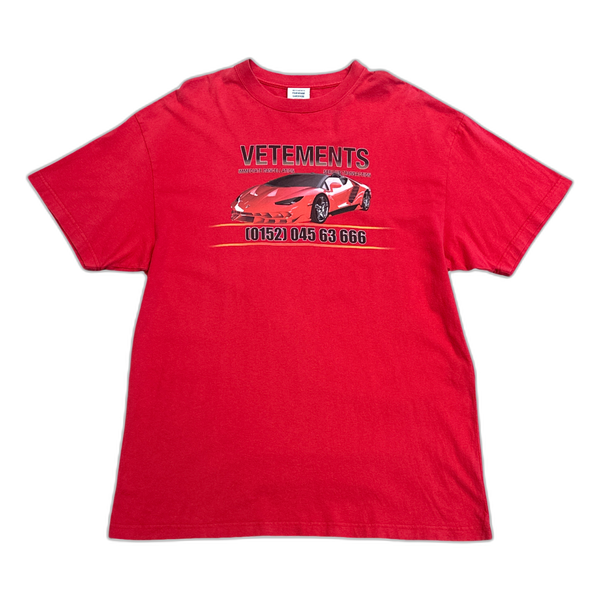 Vetements Lamborghini Car Hotline Tee
